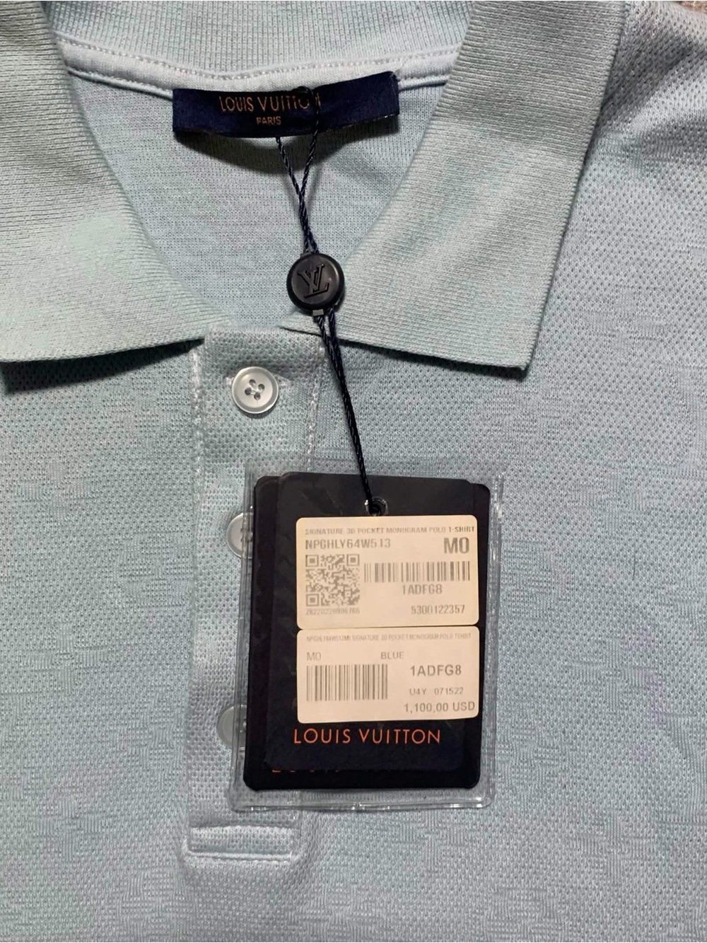 Louis Vuitton Men’s Classic Blue Polo Size M - Picture 3 of 4